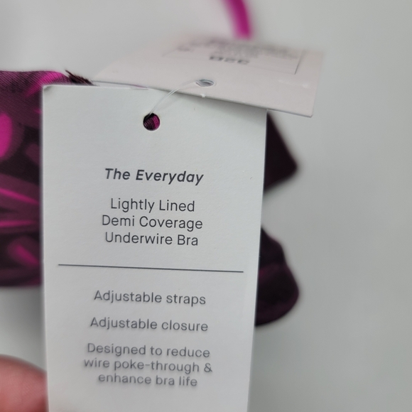 Auden Bra The Everyday Lightly Lined Demi Pink Floral Size 32B NWT - Picture 8 of 8